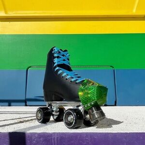 Quad Skate Toe Covers Holographic Reflective Spike Studded Handmade